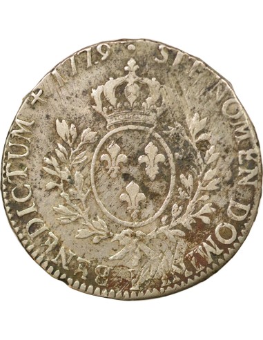 Louis XVI Aux Rameaux d'Olivier 1 ecu Argent 1779 I Limoges