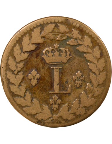 Louis XVIII Siege de Strasbourg 1 décime Bronze 1815 BB Strasbourg