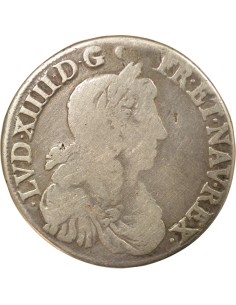 Louis XIV Au Buste Juvénile 1/2 ecu Argent 1662 B Rouen 2