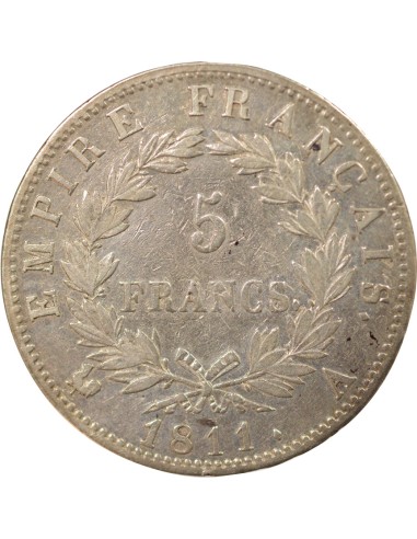 Roi d'Italie Empire 5 francs Argent 1811 A - Paris