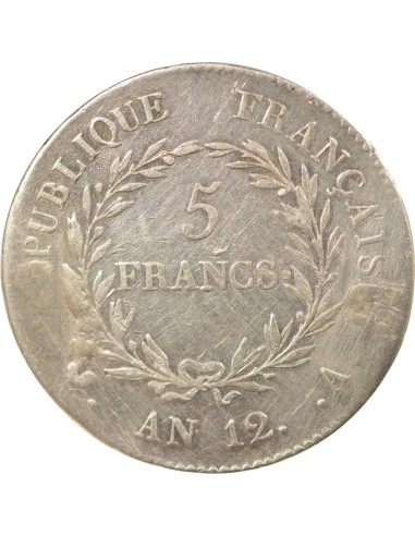 Roi d'Italie 5 francs Argent AN 12 A - Paris