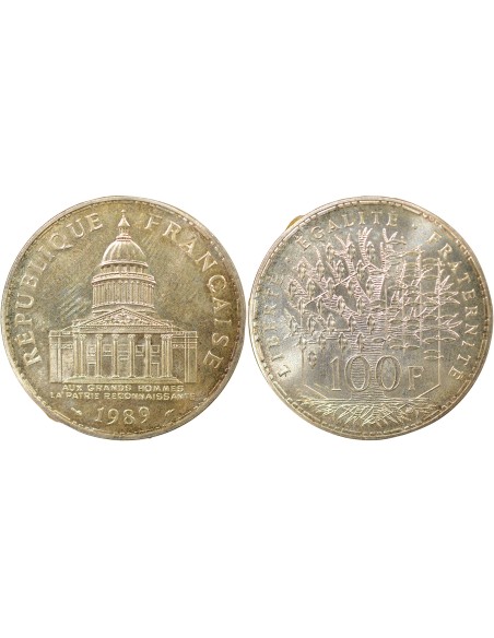 Panthéon 100 francs Argent 1989 Pessac