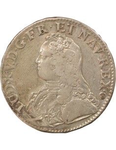Louis XV Au Buste Habillé 1 ecu Argent 1732 E Tours 2