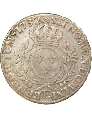 Louis XV Au Buste Habillé 1 ecu Argent 1732 E Tours