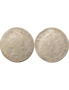 Louis XV A la Vieille Tête 1 ecu Argent 1774 A - Paris