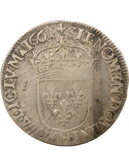 Louis XIV Au Buste Juvénile 1/2 ecu Argent 1661 H La Rochelle