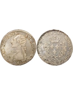 Louis XVI aux Rameaux d'Olivier 1 ecu Argent 1784 A - Paris