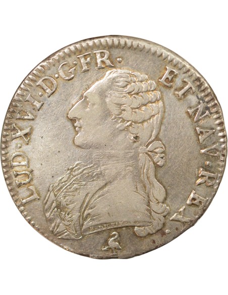 Louis XVI aux Rameaux d'Olivier 1 ecu Argent 1784 A - Paris