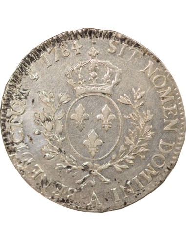 Louis XVI aux Rameaux d'Olivier 1 ecu Argent 1784 A - Paris