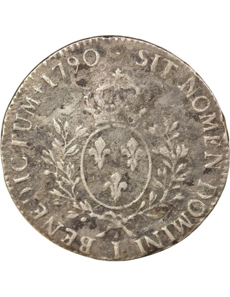 Louis XVI Aux Rameaux d'Olivier 1 ecu Argent 1790 I Limoges