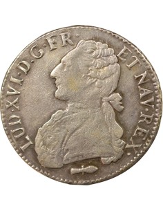 Louis XVI Aux Rameaux d'Olivier 1 ecu Argent 1788 Q Perpignan 2