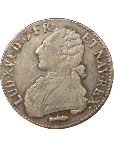 Louis XVI Aux Rameaux d'Olivier 1 ecu Argent 1788 Q Perpignan