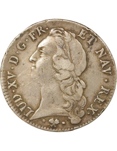 Louis XV Au Bandeau 1 ecu Argent 1761 L Bayonne