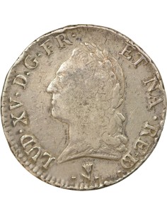 Louis XV A la Vieille Tête 1 ecu Argent 1773 Pau 2