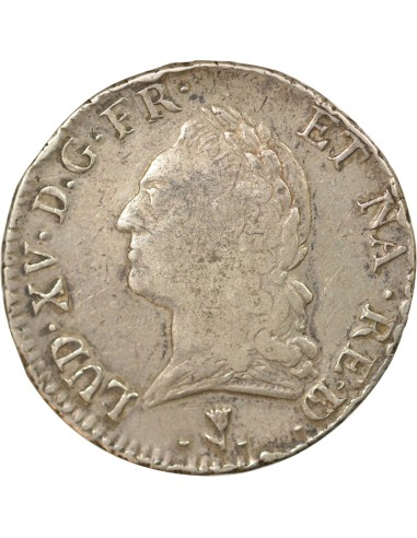 Louis XV A la Vieille Tête 1 ecu Argent 1773 Pau