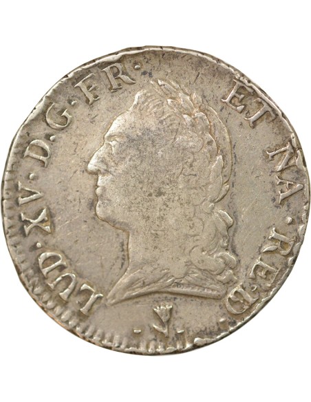 Louis XV A la Vieille Tête 1 ecu Argent 1773 Pau