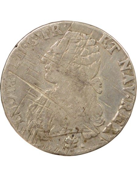 Louis XVI Aux Rameaux d'Olivier 1 ecu Argent 1788 L Bayonne