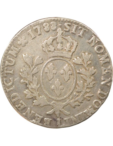 Louis XVI Aux Rameaux d'Olivier 1 ecu Argent 1788 L Bayonne