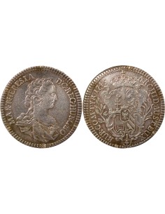 Autriche Marie-Thérèse 1/4 thaler Argent 1745 Hall