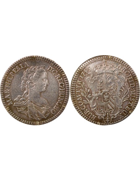 Autriche Marie-Thérèse 1/4 thaler Argent 1745 Hall