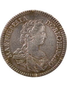 Autriche Marie-Thérèse 1/4 thaler Argent 1745 Hall 2