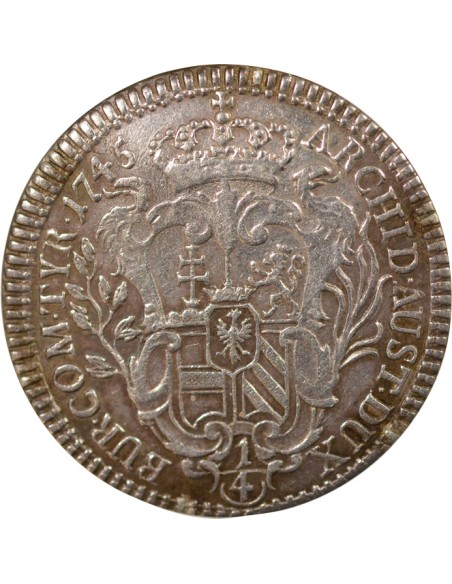Autriche Marie-Thérèse 1/4 thaler Argent 1745 Hall