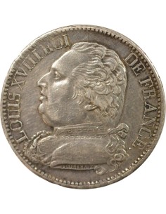 Louis XVIII Au Buste Habillé 5 francs Argent 1815 I Limoges 2