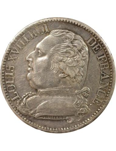 Louis XVIII Au Buste Habillé 5 francs Argent 1815 I Limoges