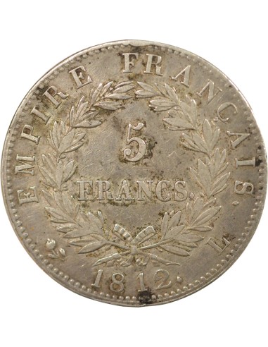 Roi d'Italie Empire 5 francs Argent 1812 L Bayonne