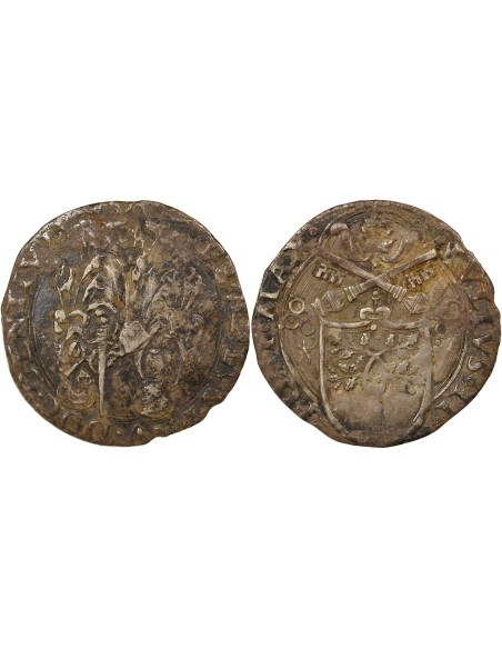 Etat Pontifical Pape Clément XI Julius II - Silver Giulio - 1503 / 1513 Rome 1 testone Argent 1503-1513 R Rome