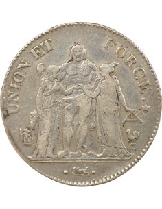 Union & Force 5 francs Argent An 11 A - Paris 2