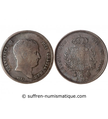 ITALIE, FRANCOIS Ier - 120 GRANI ARGENT 1825 NAPLES