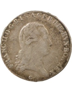 Pays-Bas Autrichiens François II du Saint-Empire 1/2 couronne Argent 1797 C Prague 2