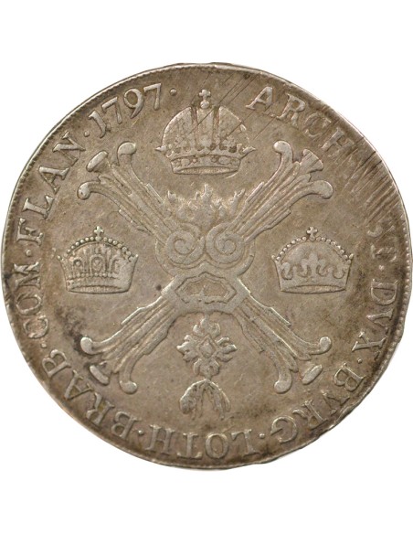 Pays-Bas Autrichiens François II du Saint-Empire 1/2 couronne Argent 1797 C Prague