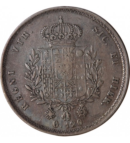 ITALIE, FRANCOIS Ier - 120 GRANI ARGENT 1825 NAPLES