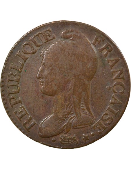 Dupré 5 centimes Bronze An 7/5 A - Paris