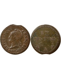 Dupré 1 centime Cuivre AN 7 A - Paris