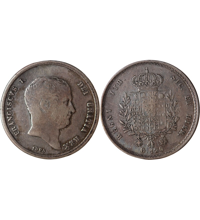 ITALIE, FRANCOIS Ier - 120 GRANI ARGENT 1825 NAPLES