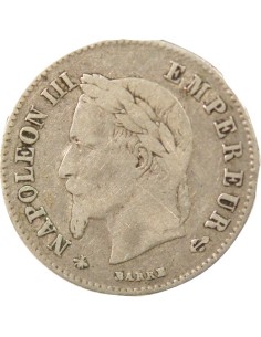 Napoléon III Tête Laurée 20 centimes Argent 1866 A - Paris 2