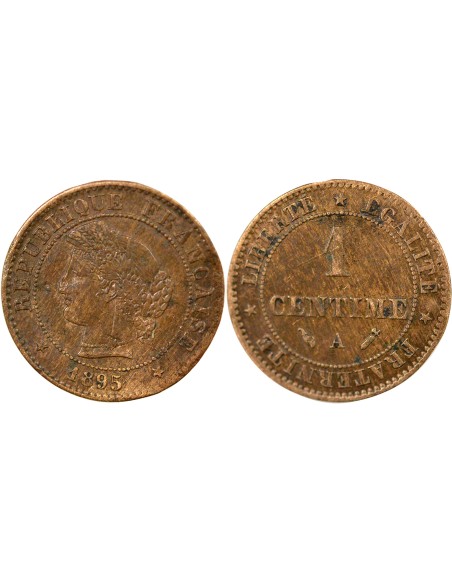 IIIe République 1 centime Bronze 1895 A - Paris