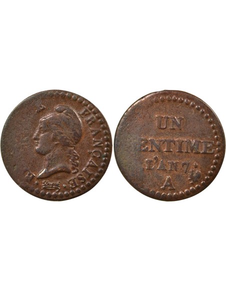 Dupré 1 centime Cuivre AN 7 A - Paris