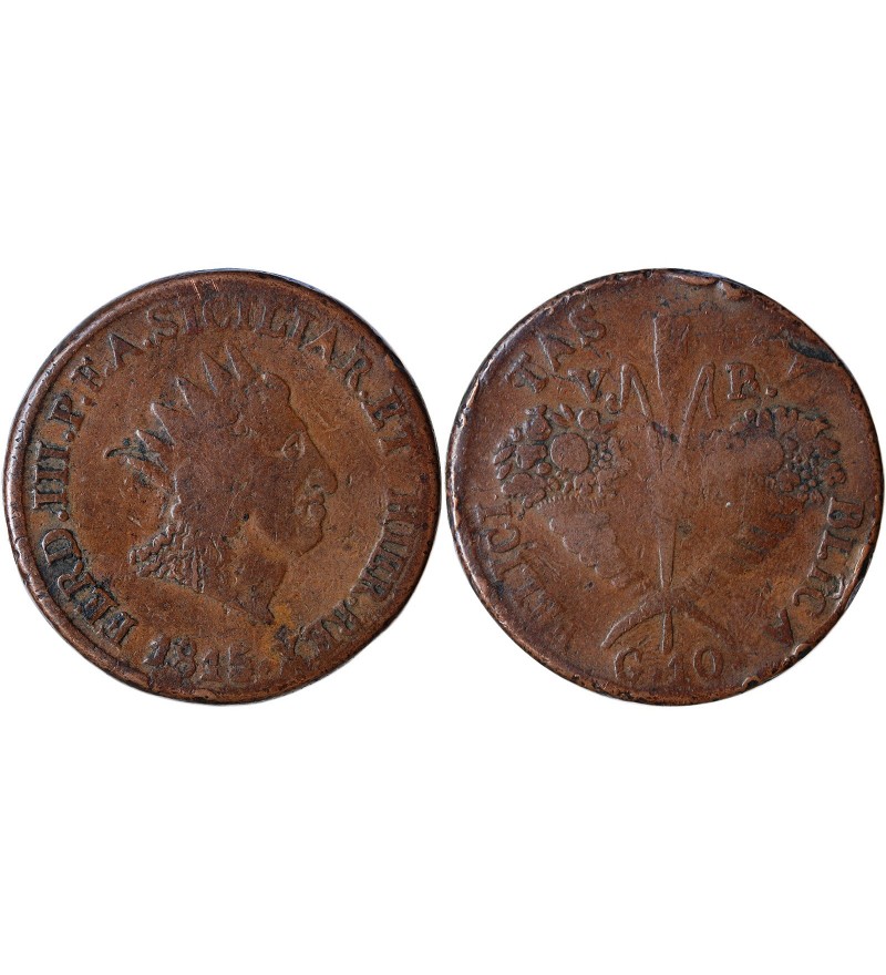 ITALIE, SICILE, FERDINAND III - 10 GRANI 1815