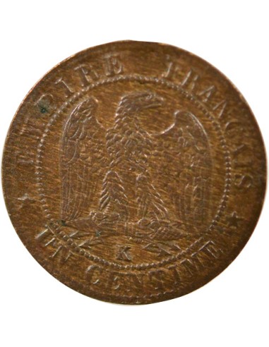 Napoléon III Tête Laurée 1 centime Bronze 1861 K Bordeaux