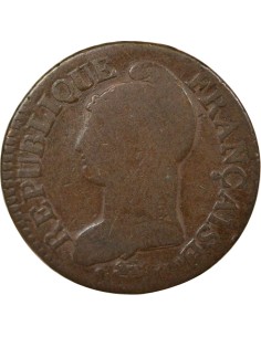 Dupré 5 centimes Bronze An 7/5 A - Paris 2