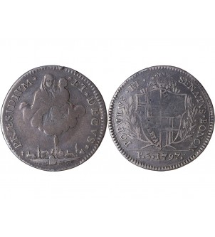 ITALIE, GOUVERNEMENT PROVISOIRE - 1/2 SCUDO 1797 BOLOGNE 2