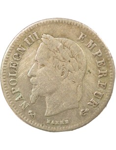 Napoléon III Tête Laurée 20 centimes Argent 1866 K Bordeaux 2