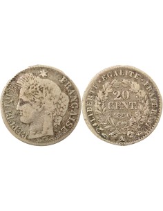 IIe République 20 centimes Argent 1850 A - Paris