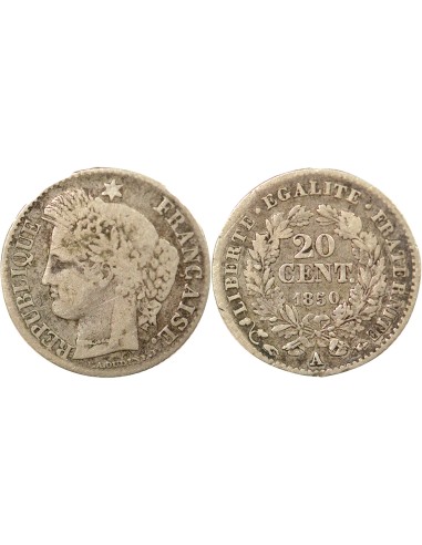 IIe République 20 centimes Argent 1850 A - Paris