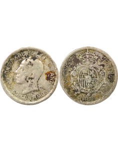 Espagne Alphonse XIII d'Espagne 6e Portrait 50 centimos Argent 1926 AI Madrid