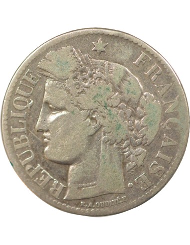 Céres - Demeter IIIe République 2 francs Argent 1871 K Bordeaux